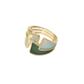 Ring Enamel Green Fashion Ring Fashion