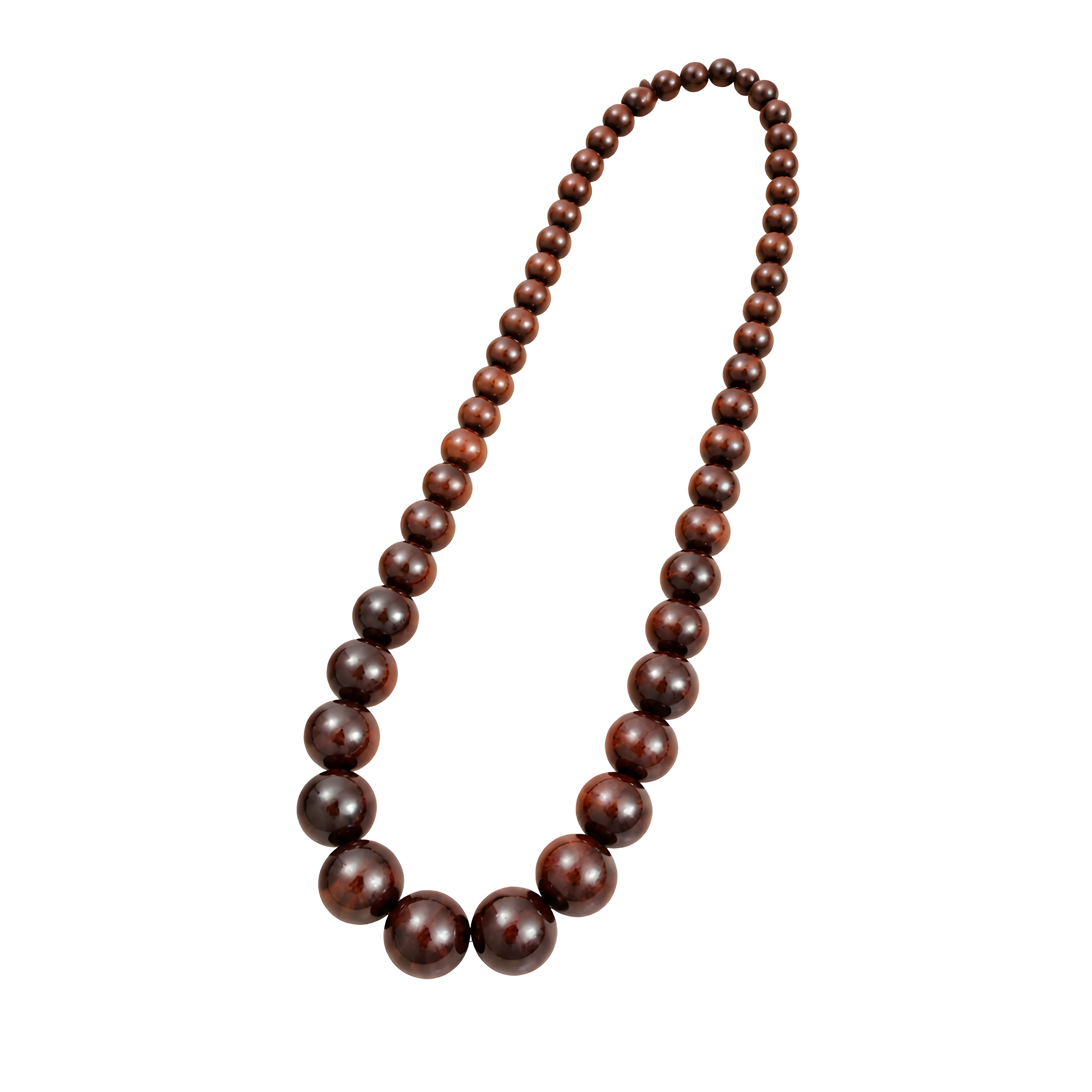 Long Wooden Bead Necklace