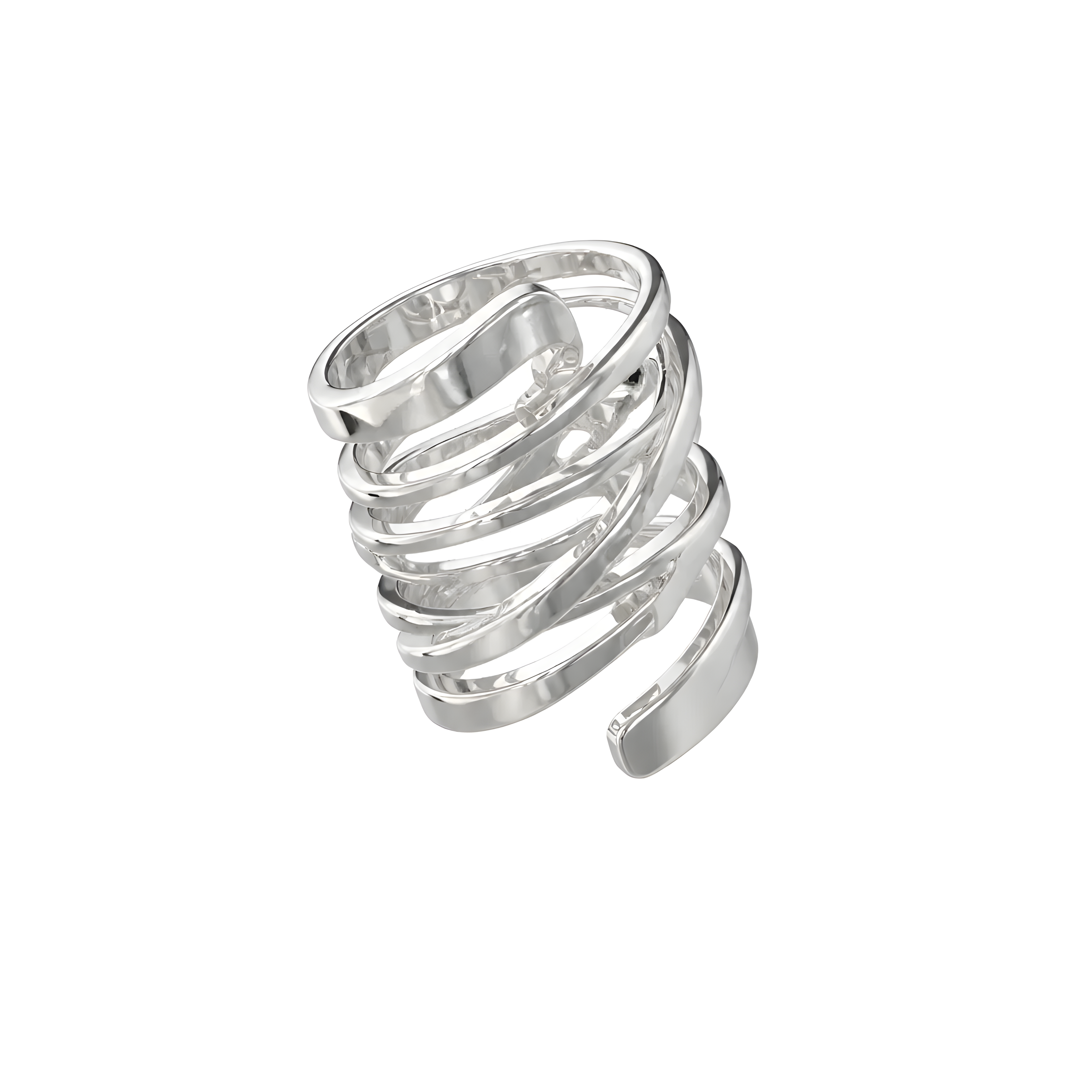 925 Sterling Silver Ring Geometric Design
